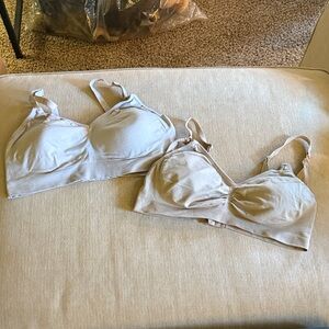Set of Seamless Beige Nursing Bras